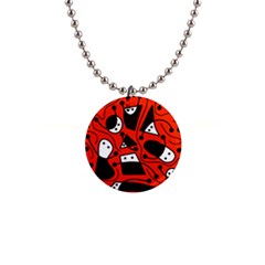 Playful Abstract Art - Red Button Necklaces by Valentinaart