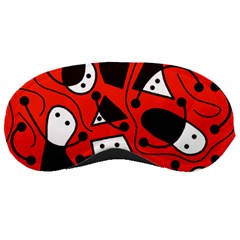 Playful Abstract Art - Red Sleeping Masks by Valentinaart