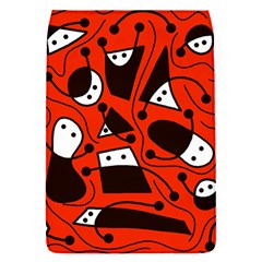 Playful Abstract Art - Red Flap Covers (s)  by Valentinaart