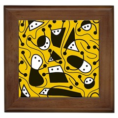 Playful abstract art - Yellow Framed Tiles