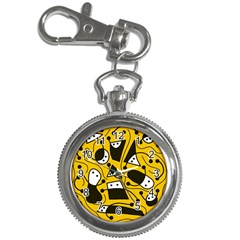 Playful abstract art - Yellow Key Chain Watches