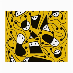 Playful abstract art - Yellow Small Glasses Cloth