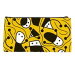 Playful abstract art - Yellow Pencil Cases Back