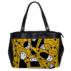 Playful abstract art - Yellow Office Handbags