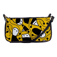 Playful abstract art - Yellow Shoulder Clutch Bags