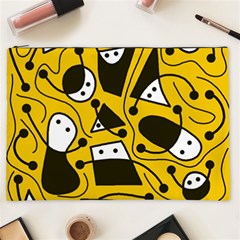 Playful abstract art - Yellow Cosmetic Bag (XXL) 