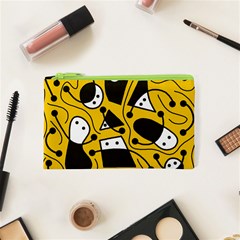 Playful abstract art - Yellow Cosmetic Bag (XS)