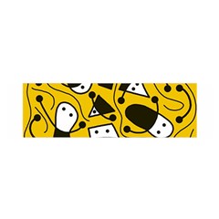 Playful abstract art - Yellow Satin Scarf (Oblong)