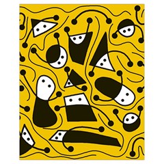 Playful abstract art - Yellow Drawstring Bag (Small)