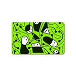 Playful abstract art - green Magnet (Name Card) Front