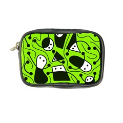 Playful Abstract Art - Green Coin Purse by Valentinaart