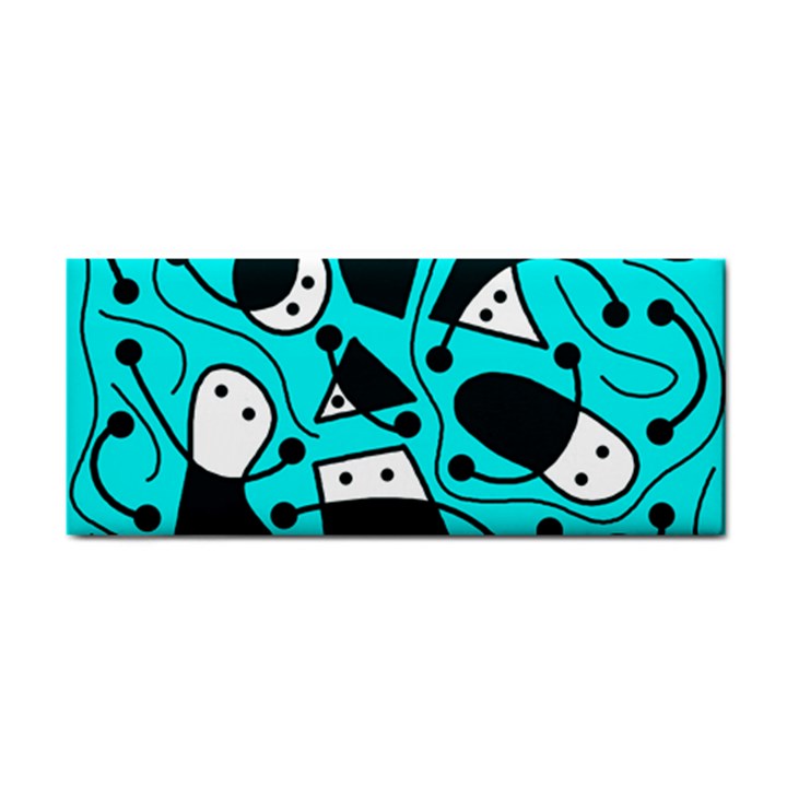 Playful abstract art - cyan Hand Towel