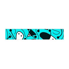 Playful abstract art - cyan Flano Scarf (Mini)