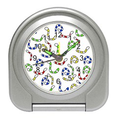 Colorful Worms  Travel Alarm Clocks by Valentinaart