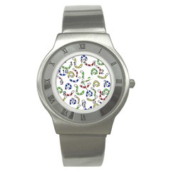 Colorful Worms  Stainless Steel Watch by Valentinaart