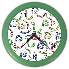 Colorful Worms  Color Wall Clocks by Valentinaart