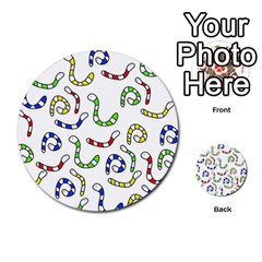 Colorful Worms  Multi-purpose Cards (round) 