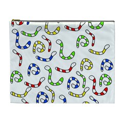 Colorful Worms  Cosmetic Bag (xl) by Valentinaart