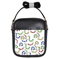 Colorful Worms  Girls Sling Bags by Valentinaart