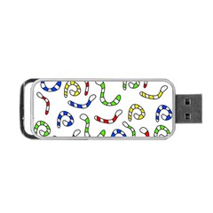 Colorful Worms  Portable Usb Flash (two Sides) by Valentinaart