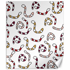 Cute Worms Canvas 20  X 24   by Valentinaart