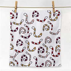 Cute Worms Face Towel by Valentinaart