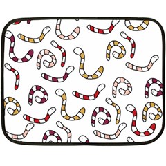 Cute Worms Fleece Blanket (mini) by Valentinaart