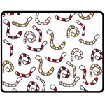 Cute worms Double Sided Fleece Blanket (Medium)  58.8 x47.4  Blanket Back