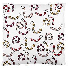 Cute Worms Standard Flano Cushion Case (two Sides) by Valentinaart