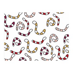 Cute Worms Double Sided Flano Blanket (mini)  by Valentinaart