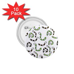 Green Worms 1 75  Buttons (10 Pack) by Valentinaart