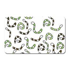 Green Worms Magnet (rectangular) by Valentinaart