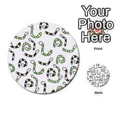 Green Worms Multi-purpose Cards (round)  by Valentinaart