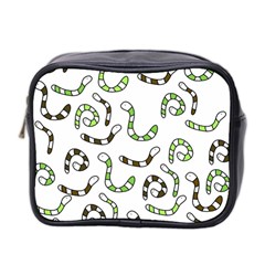 Green Worms Mini Toiletries Bag 2-side by Valentinaart