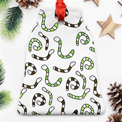 Green Worms Ornament (bell)  by Valentinaart