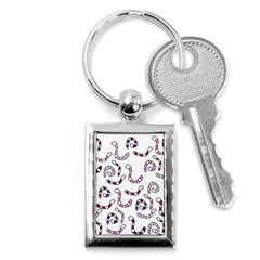 Purple Worms Key Chains (rectangle)  by Valentinaart