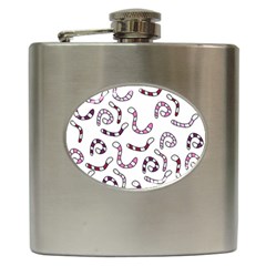 Purple Worms Hip Flask (6 Oz) by Valentinaart