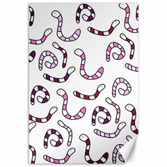 Purple Worms Canvas 12  X 18   by Valentinaart