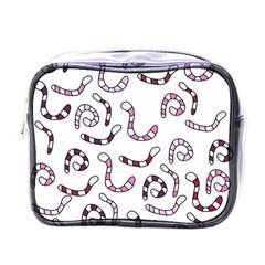 Purple Worms Mini Toiletries Bags by Valentinaart