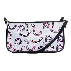 Purple Worms Shoulder Clutch Bags by Valentinaart