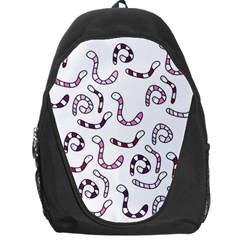 Purple Worms Backpack Bag by Valentinaart