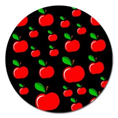 Red Apples  Magnet 5  (round) by Valentinaart