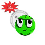 Halloween Frankenstein - Green 1.75  Buttons (10 pack) Front