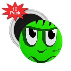 Halloween Frankenstein - Green 2 25  Magnets (10 Pack)  by Valentinaart