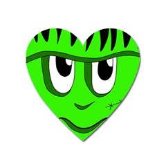 Halloween Frankenstein - Green Heart Magnet by Valentinaart