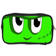 Halloween Frankenstein - Green Toiletries Bags 2-side by Valentinaart