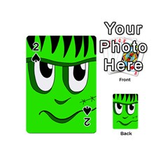 Halloween Frankenstein - Green Playing Cards 54 (mini)  by Valentinaart