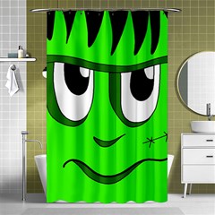 Halloween Frankenstein - Green Shower Curtain 48  X 72  (small)  by Valentinaart