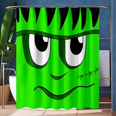 Halloween Frankenstein - Green Shower Curtain 60  X 72  (medium)  by Valentinaart