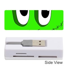 Halloween Frankenstein - Green Memory Card Reader (stick)  by Valentinaart